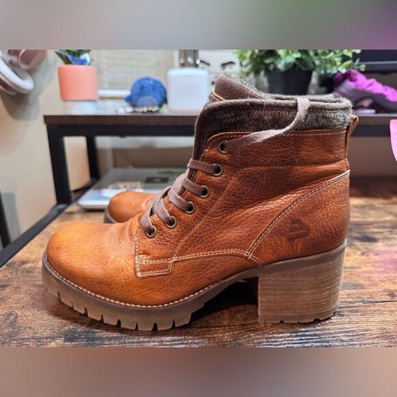 BullBoxer Brown Heeled Moto Booties size 10 - Picture 9 of 12